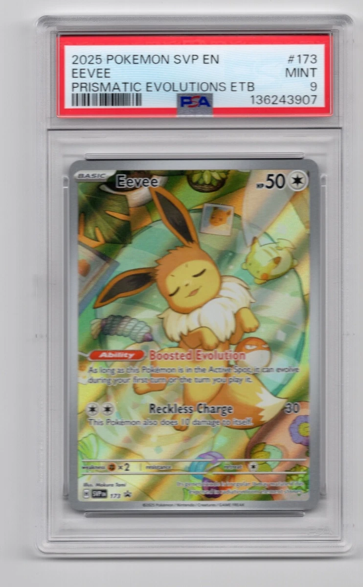 Eevee Pokémon TCG Professional Sports Authenticator (PSA) Grade 9
