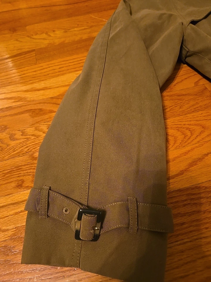 London Fog Men's 42L Vintage Double Breasted Trench Coat Removable Quilted Liner - Image 4 of 4