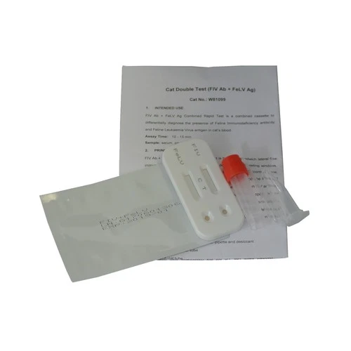 10 x Cat Double Tests Feline Immunodeficiency(FIV) AIDS & Leukaemia Virus(FeLV)