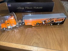 1:64 Liberty Classics Yellow Racing  Tractor with Trailer Freight New 20210