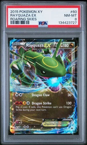 2015 Pokemon Xy Roaring Skies #60 Rayquaza Ex Roaring Skies PSA 8