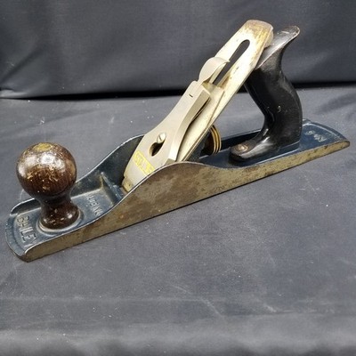  Stanley Bailey No. 5 Type 20 1962-67 Hand Plane Blue with Yellow Logo 