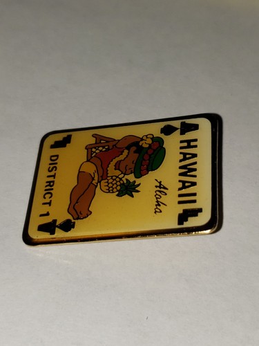 Vintage Little League World Series Pin District 1 Hawaii Ace Card Kid Relaxing - Picture 5 of 8