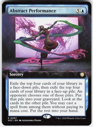 Abstract Performance (Extended Art) 67/505 Commander: Secrets of Strixhaven