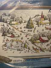 New Vintage Paragon 1976 Crewel Embroidery Kit 0413 Winter's Delight 18 x 24"