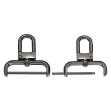 1.5" Swivel Clasp Hooks, 2 Pcs Detachable Snap Hook for DIY Craft, Black