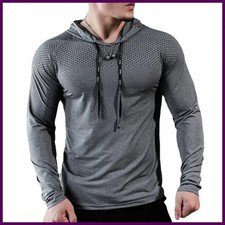 2025 Mens Fitness Tracksuit Running Sport Hoodie Gym Joggers Hooded Workout