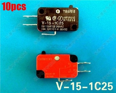 10Pcs Micro Switch Basic Snap Action Switch 15A V-15-1C25 Ic New mc