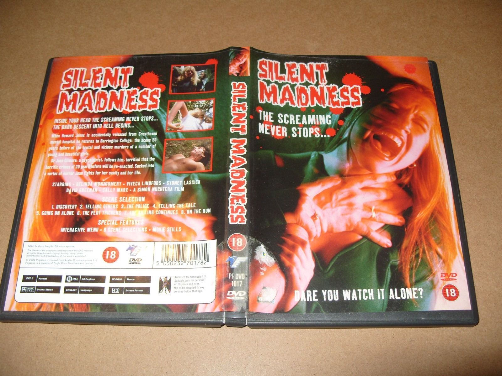 Silent Madness (DVD, 2002) VERY GOOD + CONDITION. (B3)