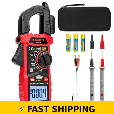 KAIWEETS Digital Clamp Meter with D-Shaped Jaw, 4000 Counts