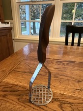 Vintage CUTCO No 14 Potato Masher Brown Swirl Handle Stainless Made in USA Knife