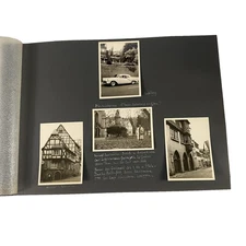 Vintage 1950s Germany Meisenheim Heidelberg Photo Scrapbook Page Cars Homes