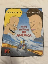 Vintage Beavis Butthead Do America Shirt Stanley Desantis XL Single Stitch READ
