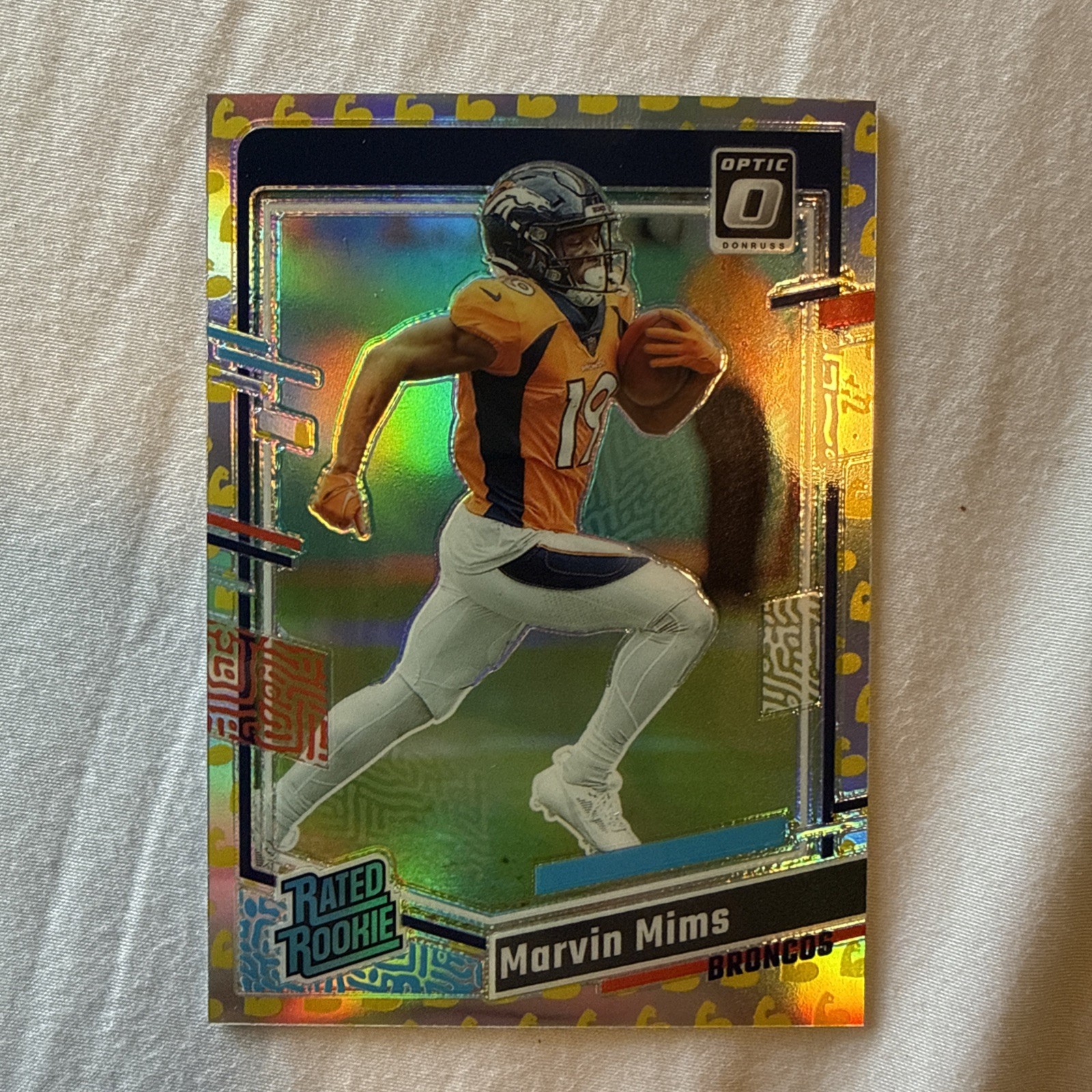 2023 Panini Donruss Optic - Rated Rookie Marvin Mims #231 Flex Prizm /149 (RC)