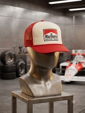 MARLBORO World Championship Team Rare Vintage 90s Racing Team Red Hat Cap