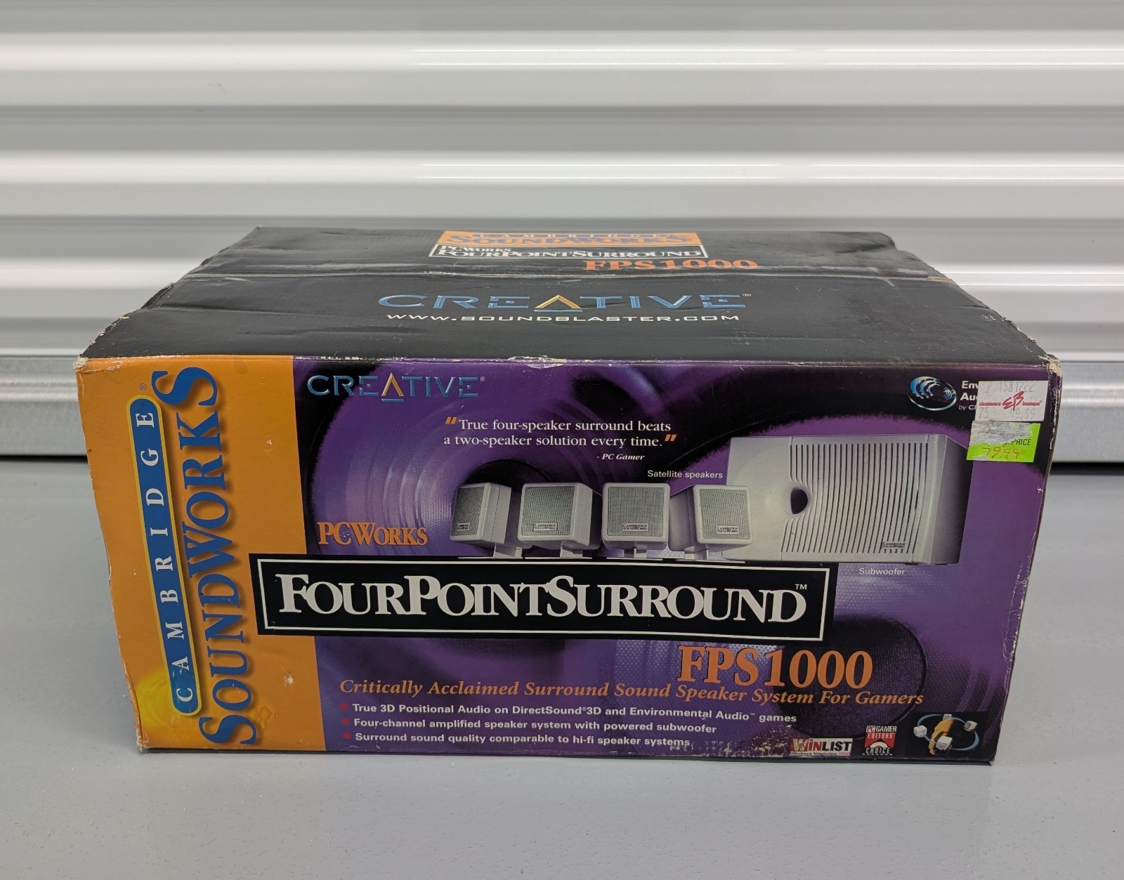 Vintage 1999 NOS Cambridge SoundWorks FPS1000 PC Gaming Surr