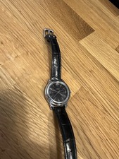 Timex Women's TW2R86300 Classic 26mm Black/Silver-Tone Croco Pattern Leather