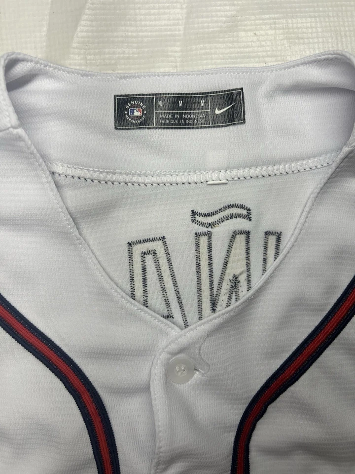 Camiseta deportiva oficial de béisbol Nike Atlanta Braves Ronald Acuña Jr. #13 MLB talla M Foto 4 de 4