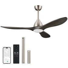 52" Smart Ceiling Fan with LED Lights Remote App Voice Control - Used