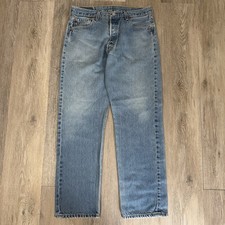 Vintage 2002 Levi s 501 s Denim Jeans Size 32x29 Button Fly Straight Leg Mexico