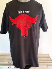 WWE The Rock Officially Licensed Black Shirt Red Brahma Bull Logo XXL