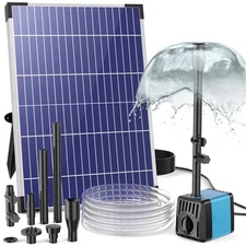 10W Solar Water Fountain Pump, Solar Powered Water Pump with 120GPH Fountain ...
