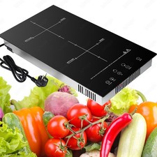 Glaskeramik Kochfeld 2 Platten Timer Touch Control Einbau 3500W Kindersicherung