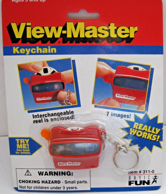 Red View-master Viewer Keychain 1997 Tyco Key Ring Basic Fun #311-0 New
