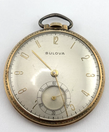 Bulova Swiss Antique Mechanical Pocket Watch 10K RGP   17J  DOESN'T WORK