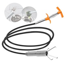 New Upgrade 35 inch Drain Snake Hair Clog Remover Tool Orange And Black