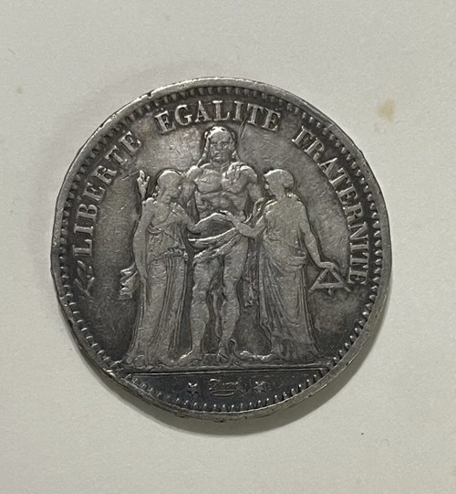 フランス1874年- K 稀少❗️ヘラクレス5フラン大型銀貨 PCGS認証 1874 Year French Coins for sale | eBay