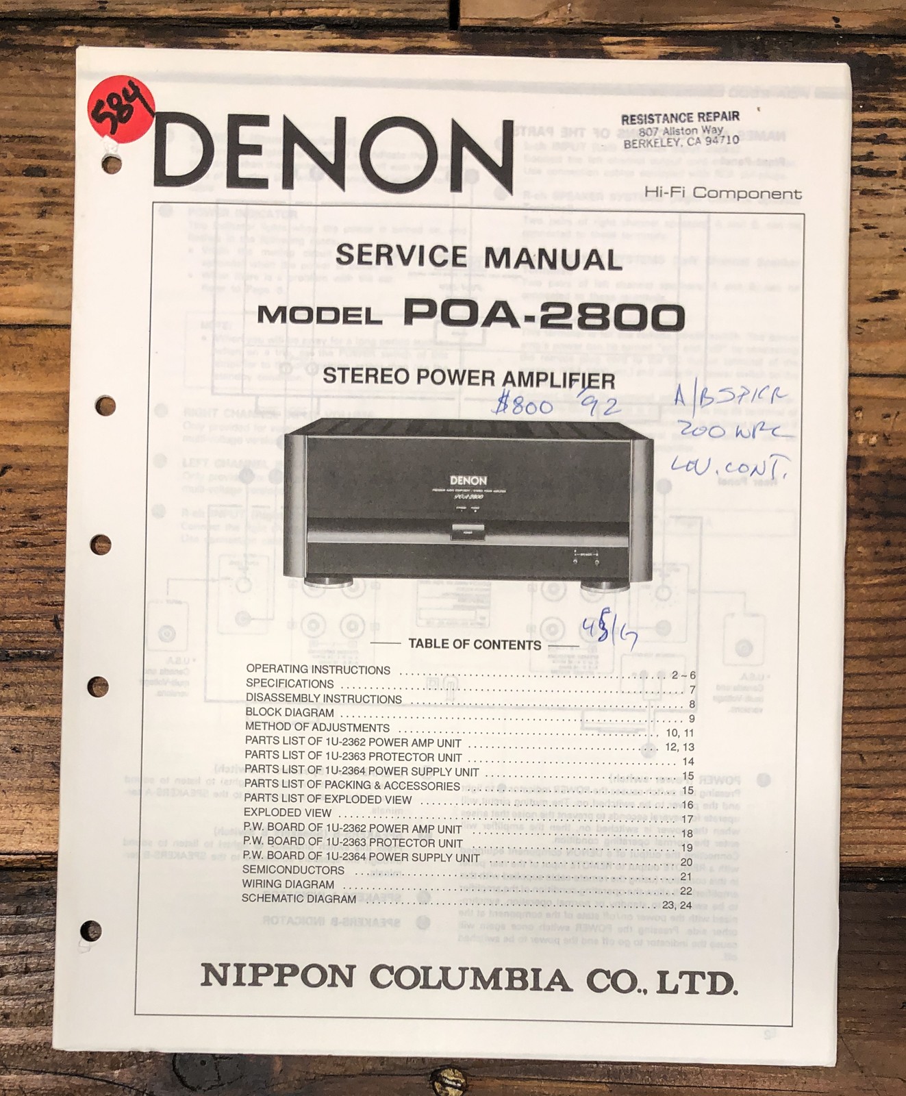 Denon POA-2800 vintage audio equipment - eBay listing photo 3