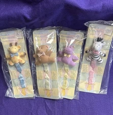Russ Noah’s Menagerie Animal Pacifier Buddies Clip On Lot Of 4 • NEW