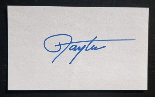 Lawrence Taylor SIGNED 3x5 Index Card NFL HOF New York Giants Linebacker