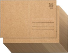 Pack of 100 Blank Kraft Postcards 4x6 Inches for Creative Greetings
