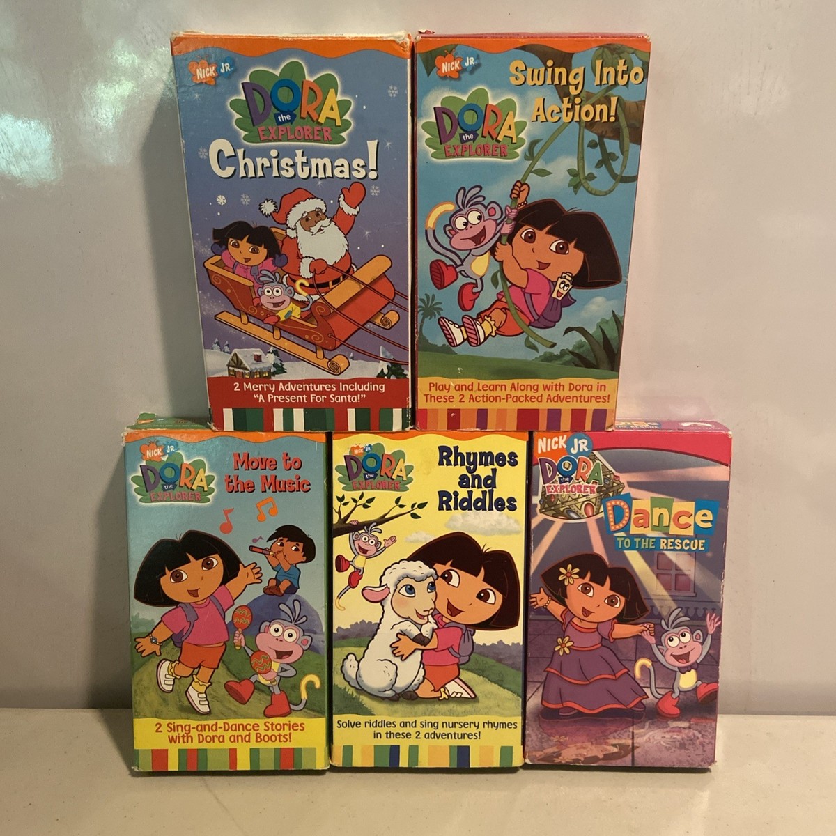 Lot Of 5 Dora The Explorer VHS - Christmas Swing Dance Rhymes