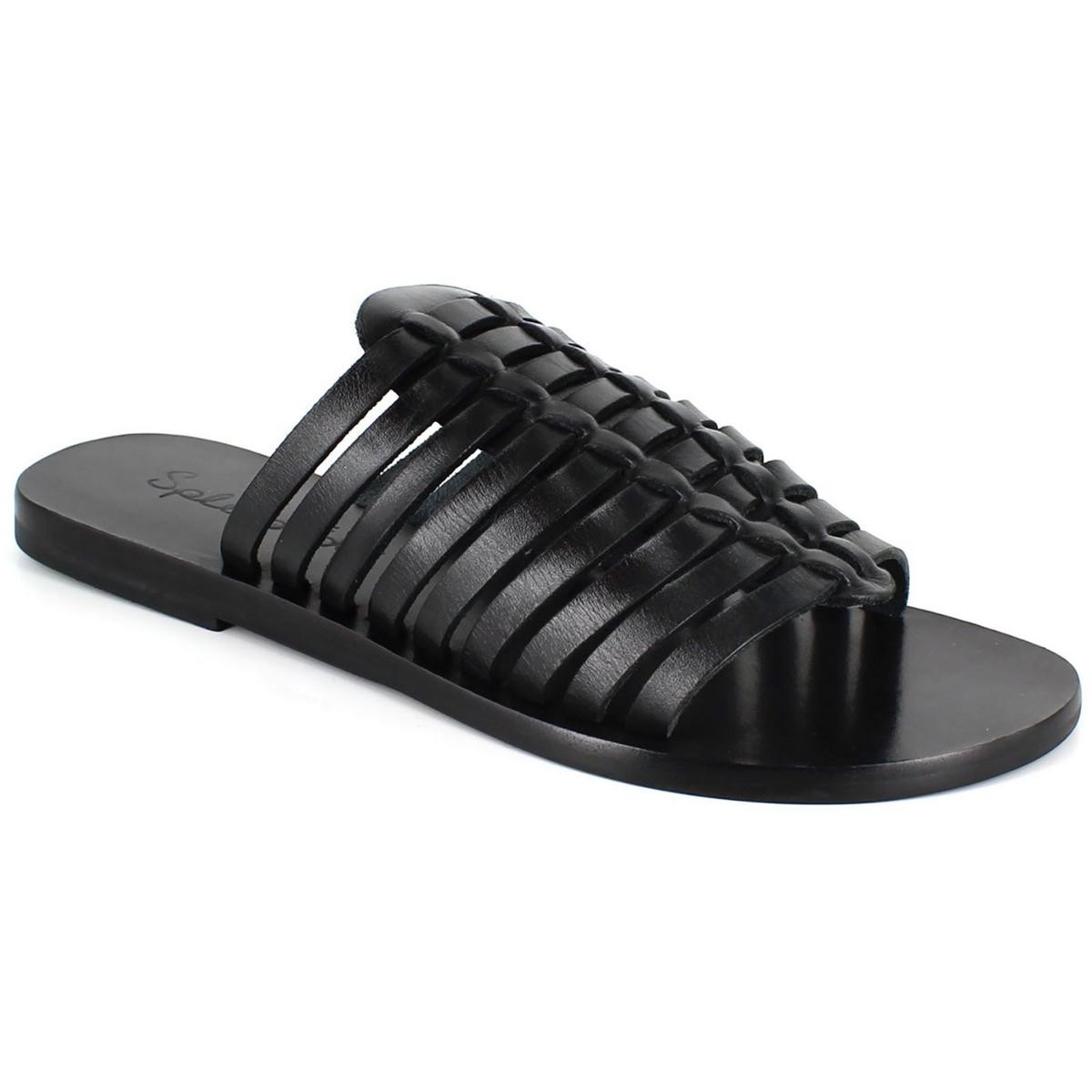 Великолепные женские босоножки на плоской подошве из черной кожи TALULA 10 Medium (B,M) BHFO 6643