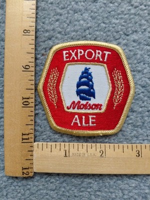 1 RARE EXPORT MOLSON ALE  BEER IRON ON PATCH FREE SHIPPING 