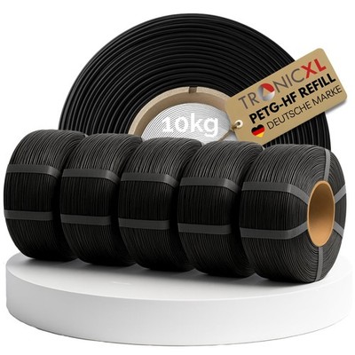 10kg Refill Filament PETG-HF für Bambu Lab 3D Drucker Zubehör schwarz PET-G P1S