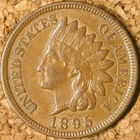 1895 Indian Head Cent - AU+  BEAUTIFUL FOUR DIAMONDS,  EXACTLY AS SHOWN  (M715)