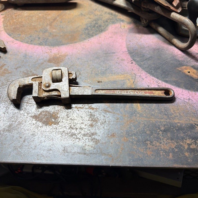 Western Auto Supply Co HR2438 10" Pipe Wrench USA Vintage Drop Forged Steel