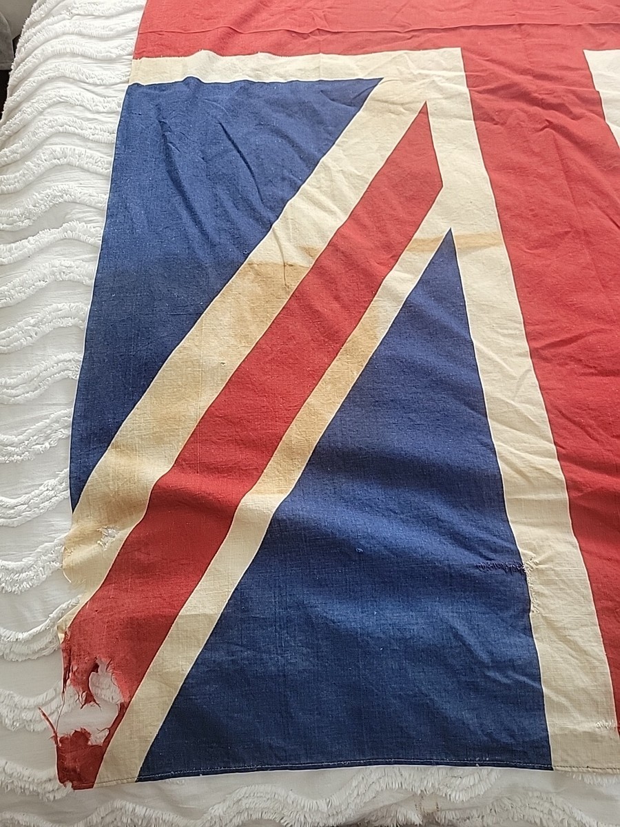 Vintage British Flag/Union Jack 65 X 37 DISTRESSED | eBay