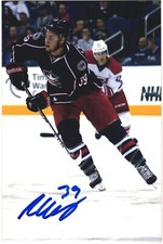 Michael Chaput Autographed 4x6 Color Photo Columbus Blue Jackets #39 Blue A