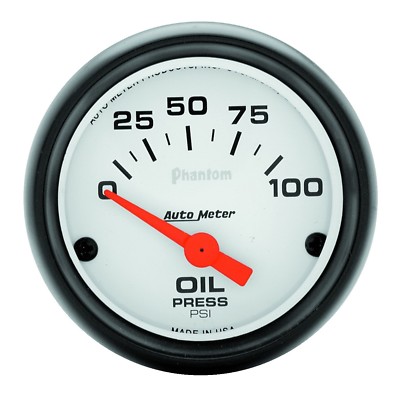 AutoMeter 5727 Phantom Oil Pressure Gauge, 2-1/16 in., Electrical