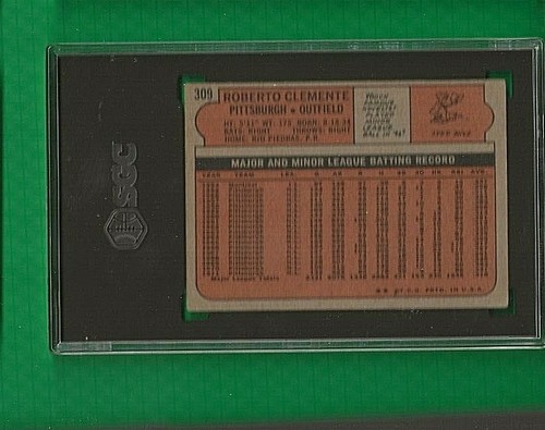 1972 Topps Roberto Clemente Pittsburgh Pirates  #309  ⭐️💥🎯  SGC Graded 4 - Picture 2 of 2