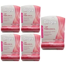 5 x Blistex 0.13oz Lip Vibrance, Lip Protectant Tinted Lip Balm