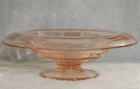 Pink Depression Glass Bowl Dish Pedestal Footed Candy Centerpiece 9" W Vintage