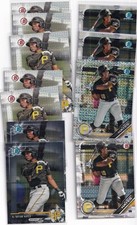 Kebryan Hayes Bowman  lot, (14) includes Mega refractor, Pirates
