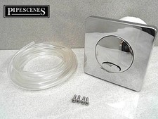 Single Hose Toilet Push Button DUAL Flush Air Type Pneumatic Large Sqaure 100mm