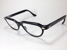 Selecta Vintage Eyeglasses 1/10 12KGF Black 44-20 RARE